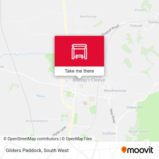 Gilders Paddock map