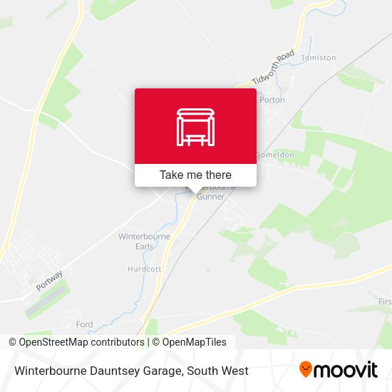 Winterbourne Dauntsey Garage map