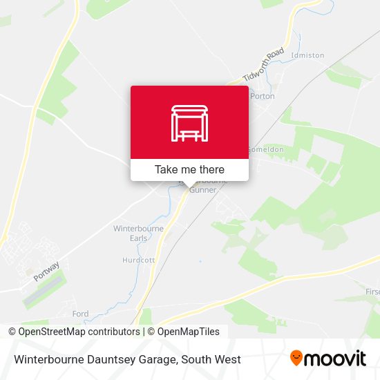 Winterbourne Dauntsey Garage map