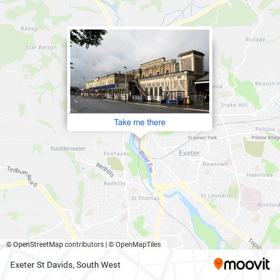 Exeter St Davids map