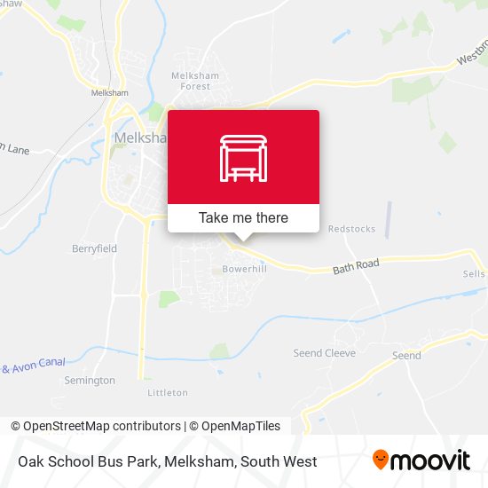 Oak School Bus Park, Melksham map