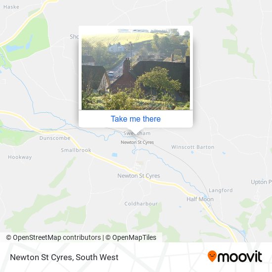 Newton St Cyres map