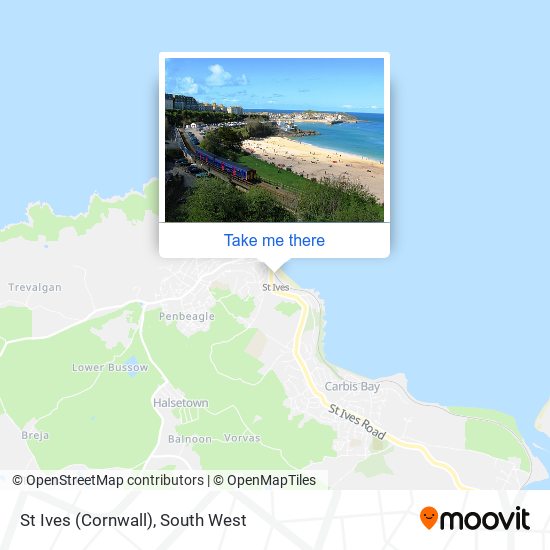 St Ives (Cornwall) map