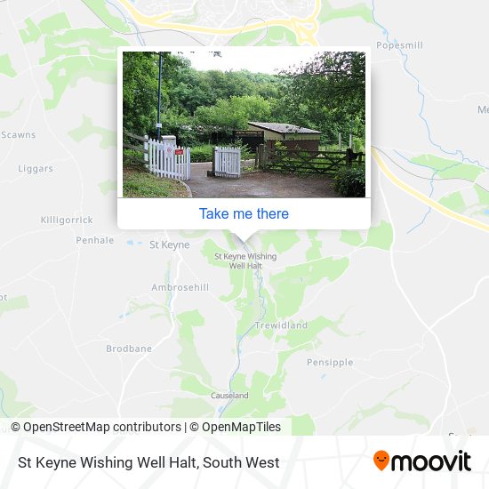 St Keyne Wishing Well Halt map