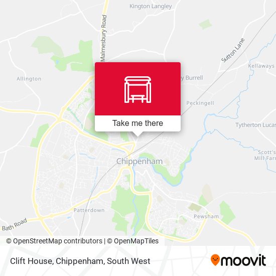 Clift House, Chippenham map