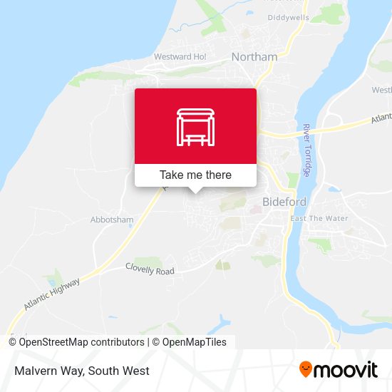 Malvern Way map