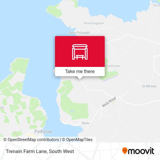 Trenain Farm Lane map