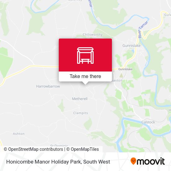 Honicombe Manor Holiday Park map