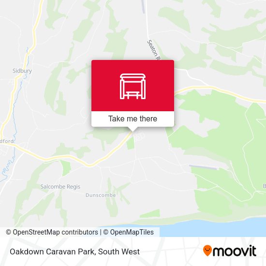 Oakdown Caravan Park map