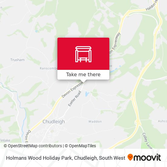 Holmans Wood Holiday Park, Chudleigh map