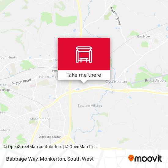Babbage Way, Monkerton map