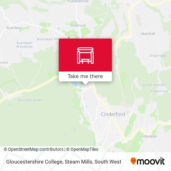 Gloucestershire College, Steam Mills map