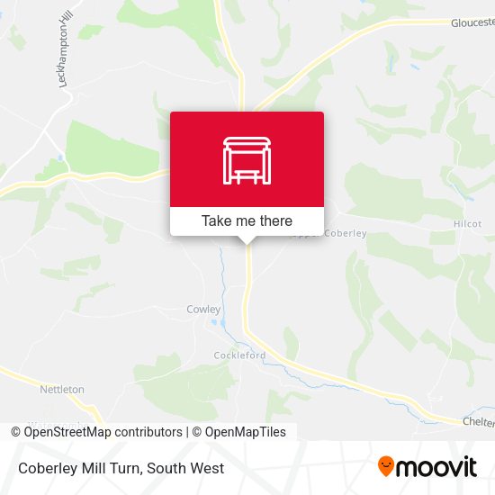 Coberley Mill Turn map