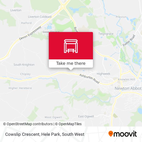Cowslip Crescent, Hele Park map