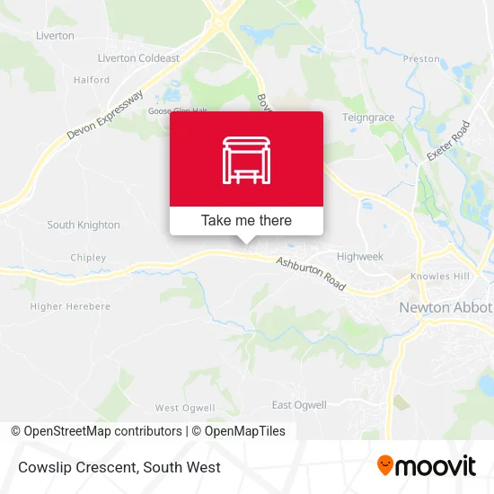 Cowslip Crescent map