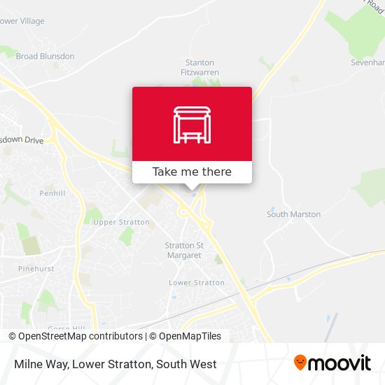 Milne Way, Lower Stratton map