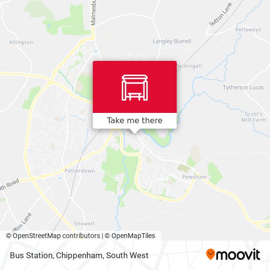 Bus Station, Chippenham map