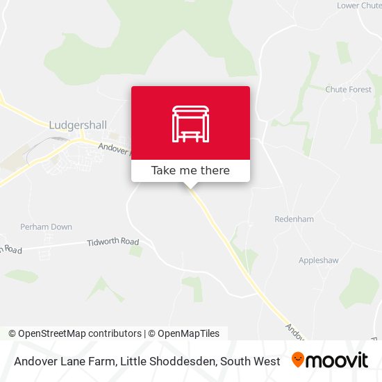 Andover Lane Farm, Little Shoddesden map