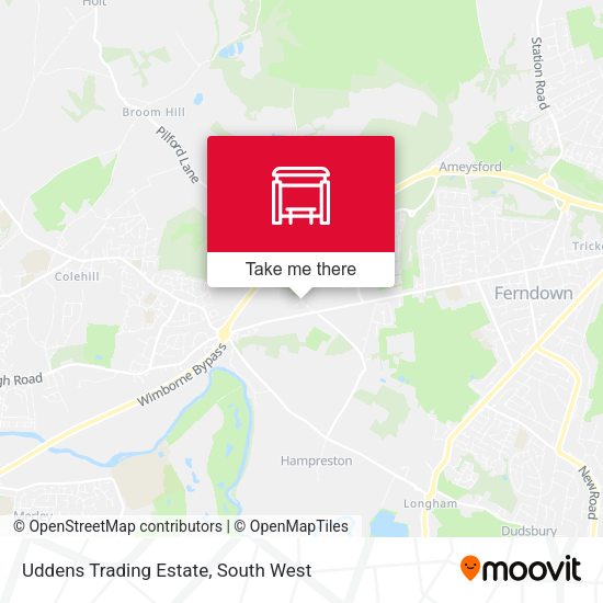 Uddens Trading Estate map