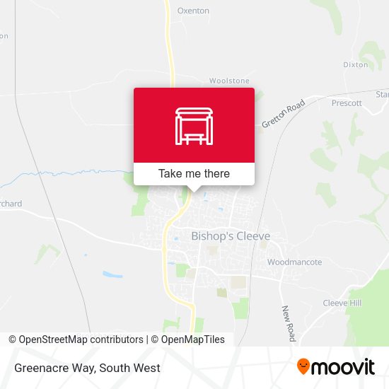 Greenacre Way map