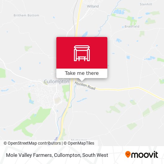 Mole Valley Farmers, Cullompton map
