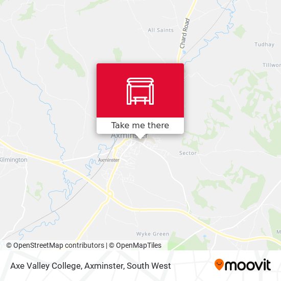 Axe Valley College, Axminster map