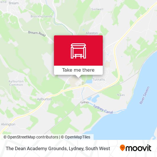 The Dean Academy Grounds, Lydney map