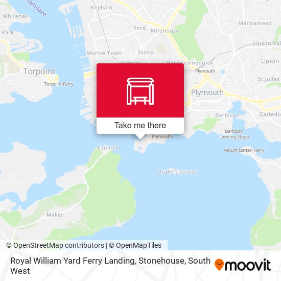 Royal William Yard Ferry Landing, Stonehouse map