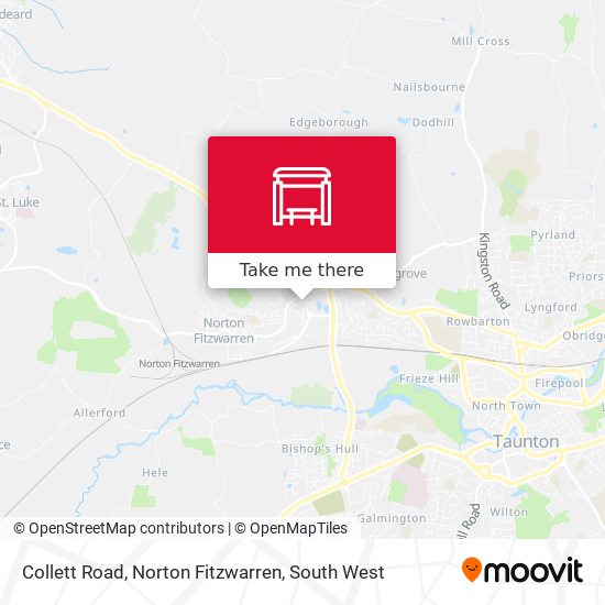 Collett Road, Norton Fitzwarren map