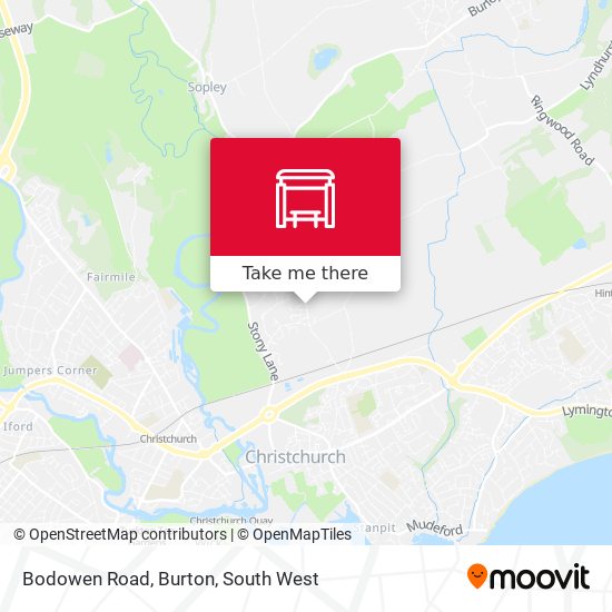 Bodowen Road, Burton map