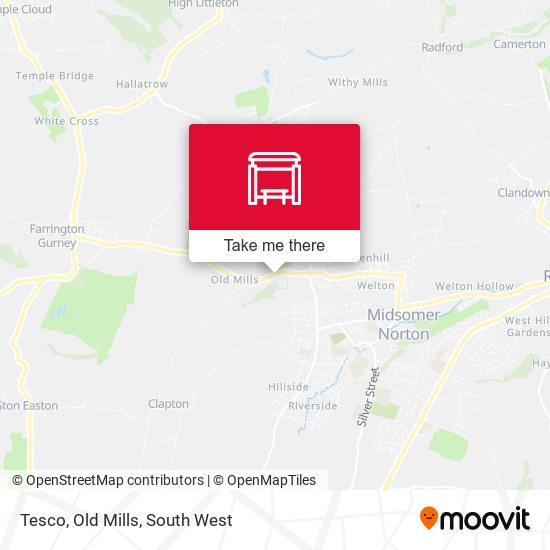 Tesco, Old Mills map