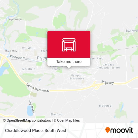 Chaddlewood Place map