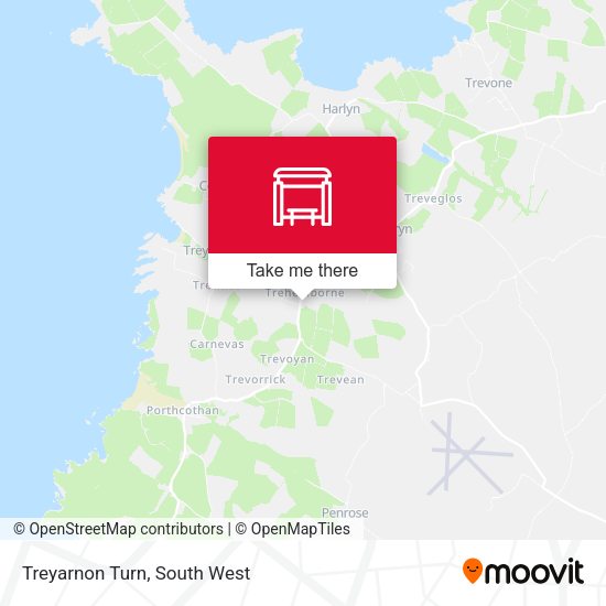 Treyarnon Turn map