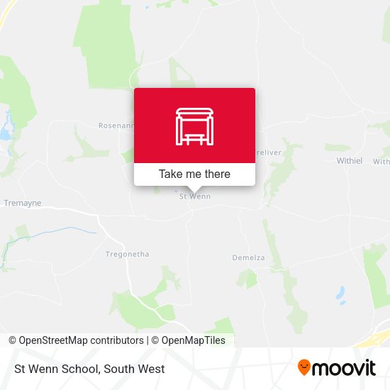 St Wenn School map