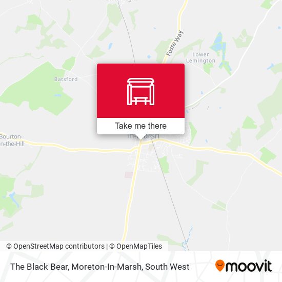 The Black Bear, Moreton-In-Marsh map