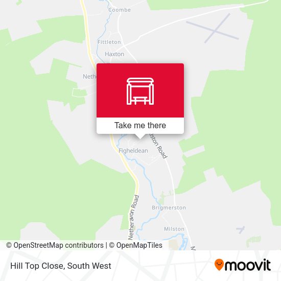 Hill Top Close map