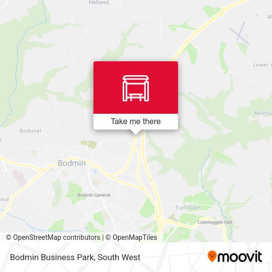 Bodmin Business Park map