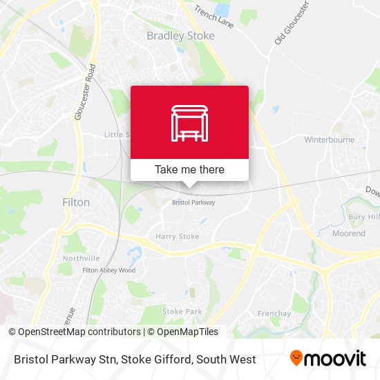 Bristol Parkway Stn, Stoke Gifford map