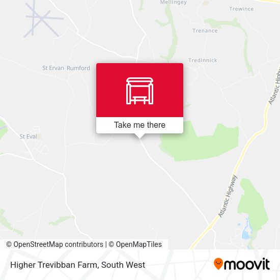 Higher Trevibban Farm map