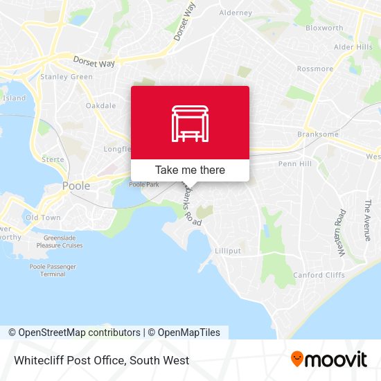 Whitecliff Post Office map