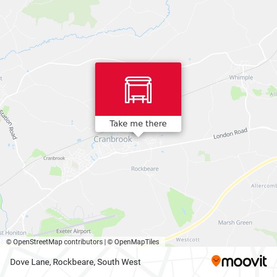 Dove Lane, Rockbeare map