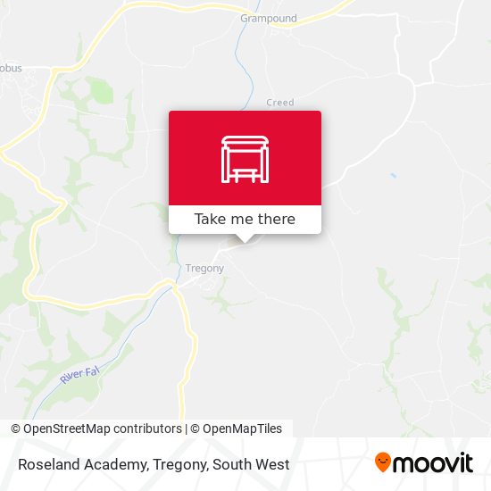 Roseland Academy, Tregony map