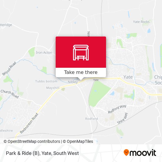 Park & Ride (B), Yate map