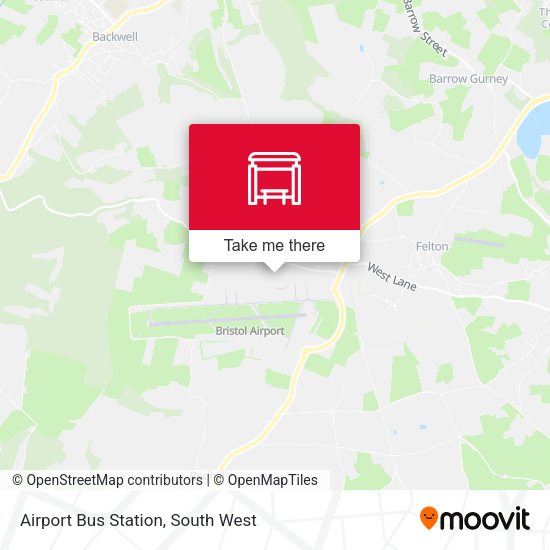 Airport Bus Station, Bristol Airport map