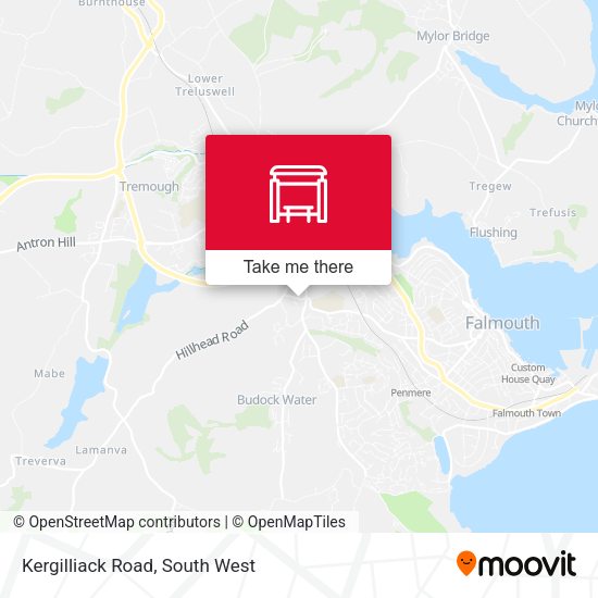 Kergilliack Road map