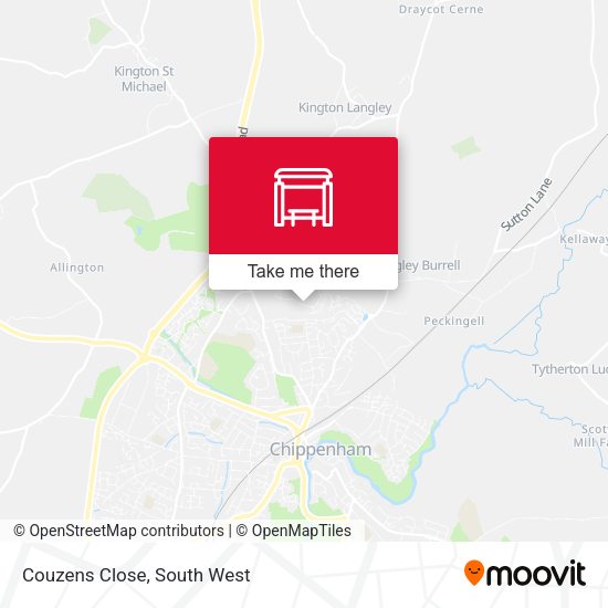 Couzens Close map