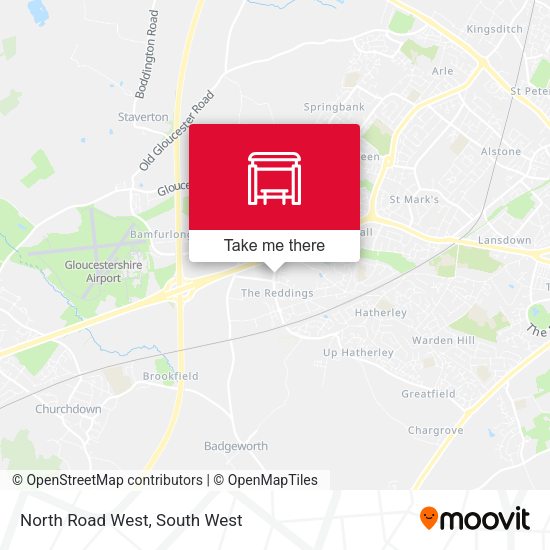North Road West map