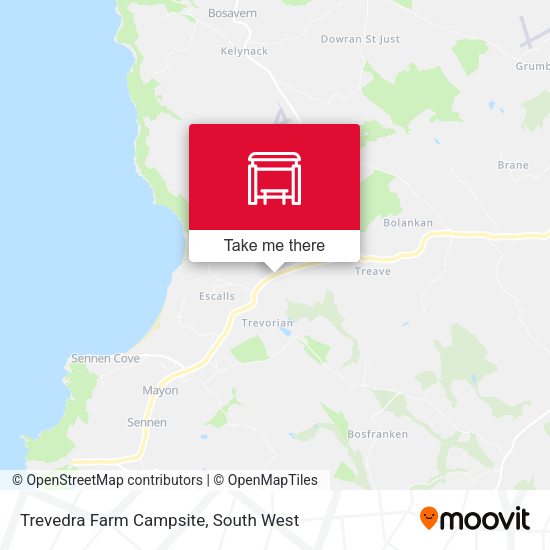 Trevedra Farm Campsite map