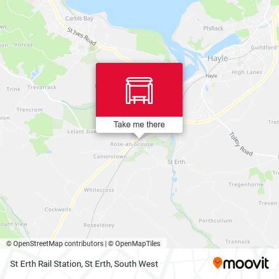 St Erth Rail Station, St Erth map