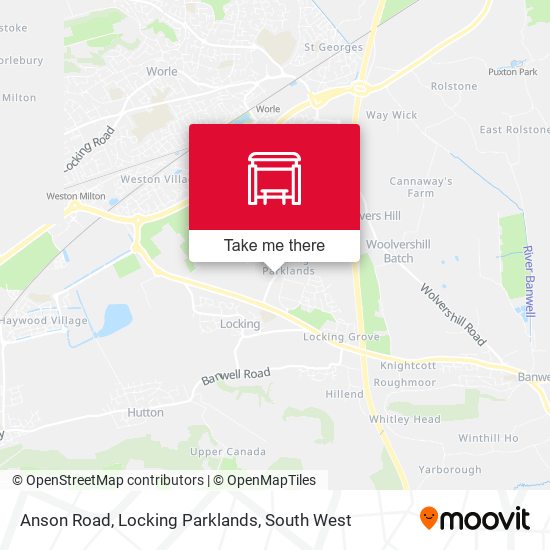 Anson Road, Locking Parklands map